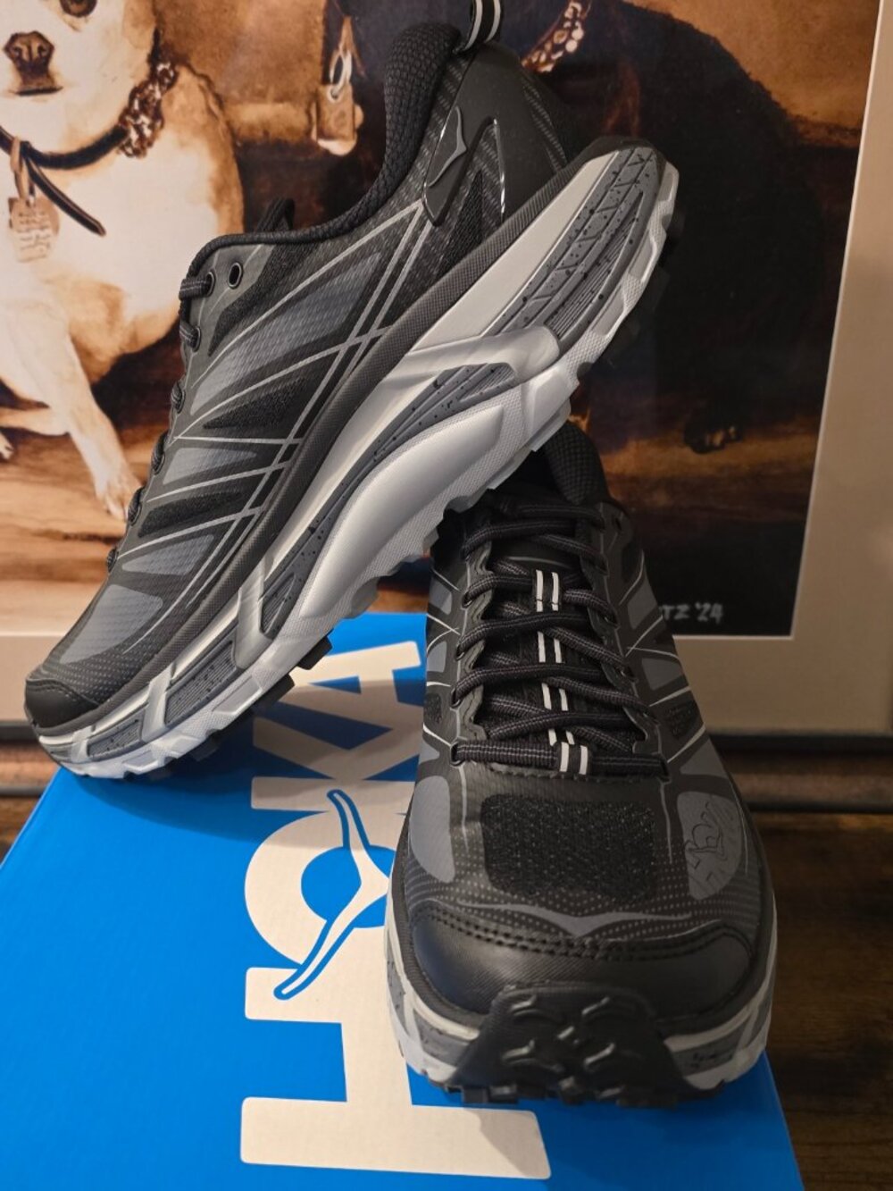 Hoka U Mafate Speed 2 Black / Castle Rock 1126851-BCSTL Men's Sz 10.5 Hiking NEW